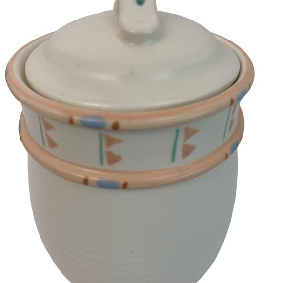 Vintage 80s Taos Treasure Craft USA Ceramic Canister Jar With Lid 7" Tall 7725 - Picture 4 of 8